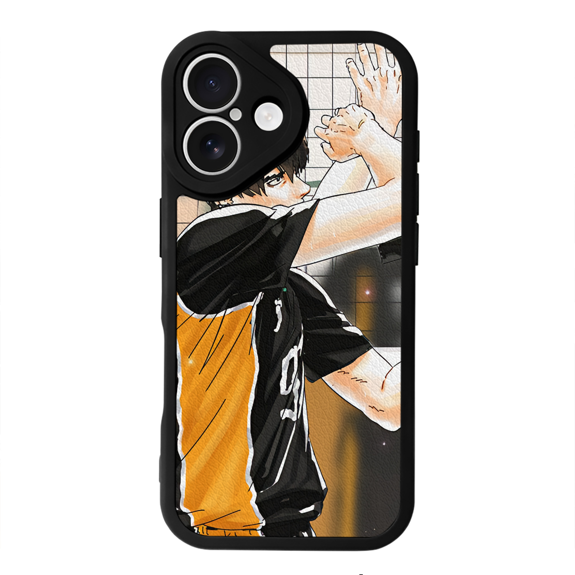 （画像用） ハイキュー!! Haikyu!! 【iPhone 16シリーズ対応】シリコンスマホケース（レザー調） 材質：シリコン